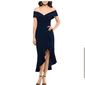 Xscape cocktail ruffle dress size 8